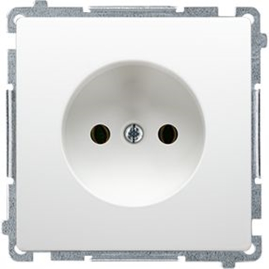 Picture of Kontakt-Simon Gniazdo wtyczkowe pojedyncze przesony 16A biay (BMG1z.01/11)