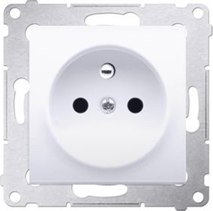 Picture of Kontakt-Simon Gniazdo wtyczkowe pojedyncze Simon 54 16A IP20 biay (DGZ1CZ.01/11)