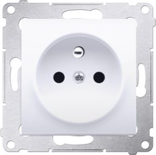 Picture of Kontakt-Simon Gniazdo wtyczkowe pojedyncze Simon 54 16A IP20 biay (DGZ1CZ.01/11)