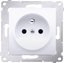 Picture of Kontakt-Simon Gniazdo wtyczkowe pojedyncze Simon 54 16A IP20 biay (DGZ1CZ.01/11)