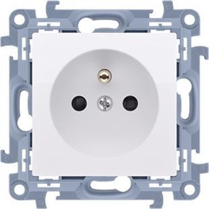 Attēls no Kontakt-Simon Gniazdo wtyczkowe z uziemieniem pojedyncze (modu) 16A, 250V, szybkozcza biay CGZ1C.01/11