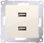 Attēls no Kontakt-Simon adowarka 2xUSB 2.1A 5V/DC krem (DC2USB.01/41)