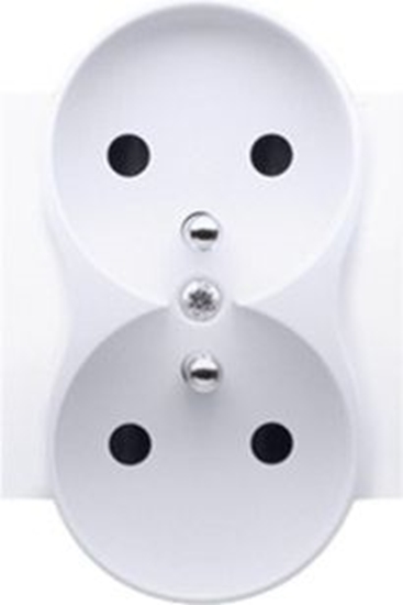 Picture of Kontakt-Simon Pokrywa gniazda podwójnego z przesonami biaa (DGZ2MZP/11)