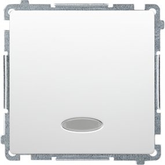 Picture of Kontakt-Simon Przycisk pojedynczy zwierny podwietlenie LED 10AX 250V biay (BMP1L.01/11)