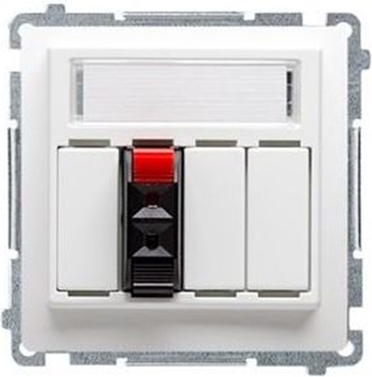 Picture of Kontakt-Simon Simon Basic Gniazdo gonikowe pojedyncze z polem opisowym biae BMGL31.01/11 (WMUG-01000x-1011)