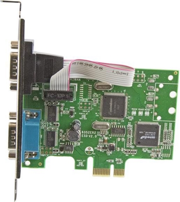 Изображение Kontroler StarTech PCIe x1 - 2x Port szeregowy RS-232 DB9 (PEX2S1050)