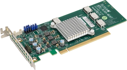 Picture of Kontroler SuperMicro PCIe 3.0 x16 - 4x OCuLink (AOC-SLG3-4E4T)
