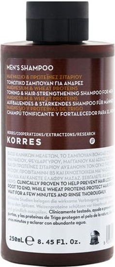 Picture of Korres Men's Shampoo Toning & Hair-Strengthening tonizujący i wzmacniający szampon do włosów z magnezem i proteinami pszenicy 250ml