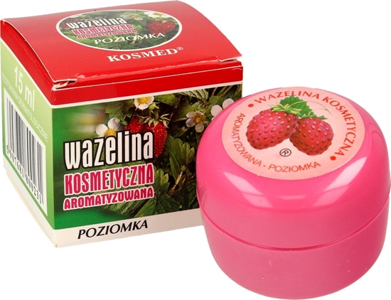 Picture of Kosmed Wazelina kosmetyczna aromatyzowana - Poziomka 15 ml