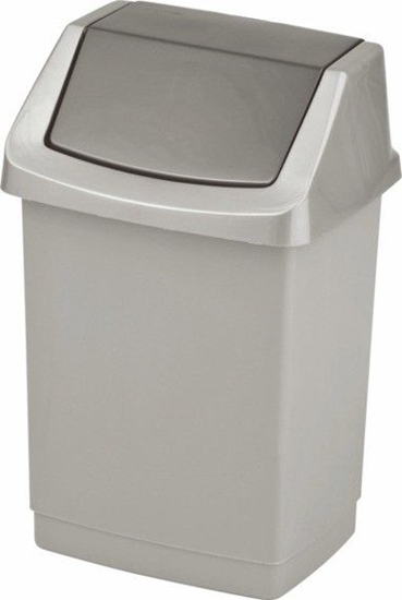 Изображение Kosz na mieci Curver Click-It uchylny 15L srebrny (27121)