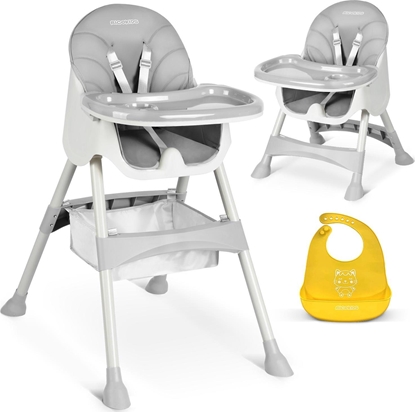 Изображение Ricokids Krzeseko do karmienia Milo ze stolikiem szare (700000)