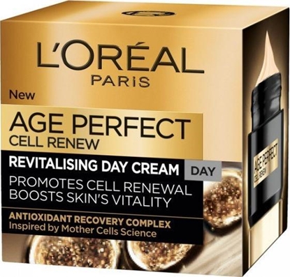 Изображение L’Oreal Paris Age Perfect Cell Renew Revitalising Day Cream rewitalizujący krem przeciwzmarszczkowy na dzień 50ml