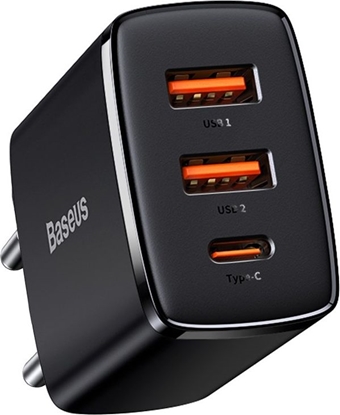 Picture of adowarka Baseus CCXJ-E01 2x USB-A 1x USB-C 3 A (BSU2897BLK)