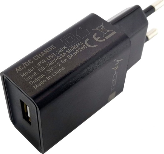 Picture of adowarka Techly 1x USB-A 2.4 A (IPW-USB-24BK)