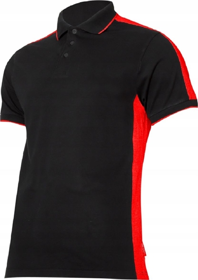Picture of Lahti Pro Koszulka mska Polo 190g/m2 Czarno-czerwona r. S