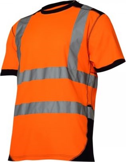 Picture of Lahti Pro Koszulka T-shirt Ostrzegawcza, Pomaraczowo-czarna 3XL (L4022606)