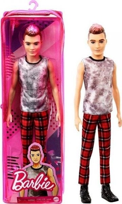 Picture of Lalka Barbie Mattel Fashionistas - Stylowy Ken, spodnie w czerwon kratk (DWK44/GVY29)