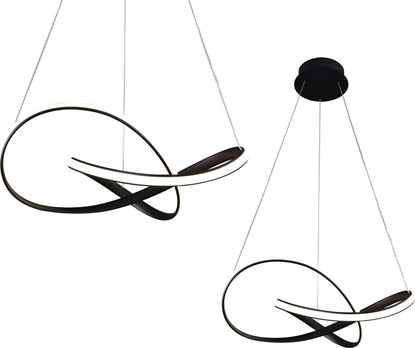 Attēls no Lampa wiszca Milagro Nowoczesna lampa sufitowa ledowa czarna Milagro ML6771