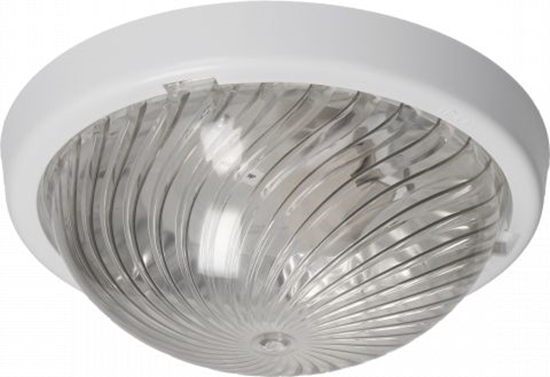 Picture of Lampa sufitowa Orno 7070T-ALFA/PL, oprawa owietleniowa, 75W, E27, IP44, IK10, klosz poliwglan przeroczysty