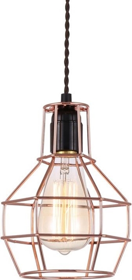 Picture of Lampa wiszca Italux Perifo industrial klasyczna mied  (MDM-2272/1 BK+COP)
