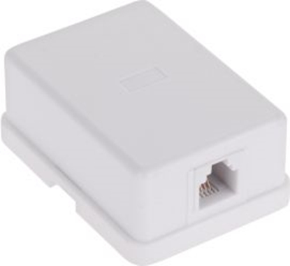 Attēls no LechPol Gniazdo telefoniczne pojedyncze mini-pin biae (TEL0019 LX9127/6/4)