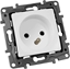 Изображение Legrand Gniazdo pojedyncze z/u 16 A 250 V z przesonami biae (764527)