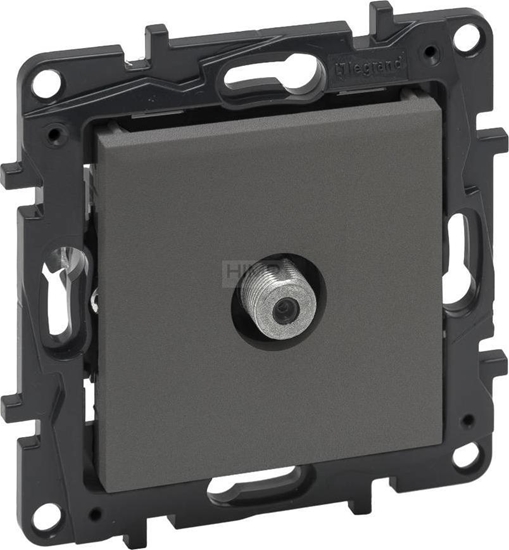 Изображение Legrand Gniazdo antenowe Legrand Niloe Step 863475 TV typu F pojedyncze kocowe gniazda stalowe