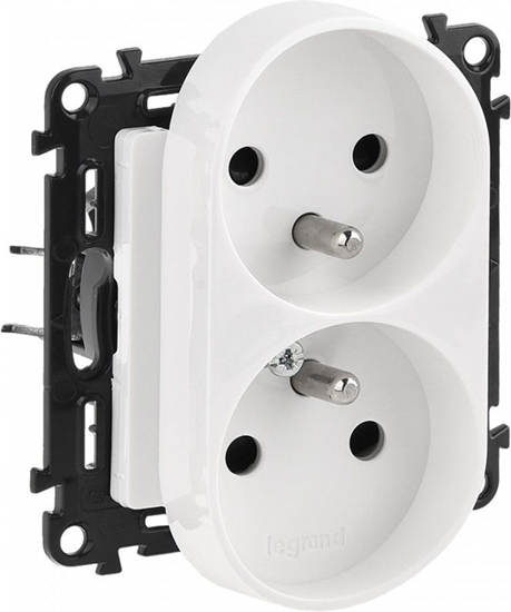 Picture of Legrand Gniazdo podwójne Valena Life z uziemieniem 16A biay (753190)