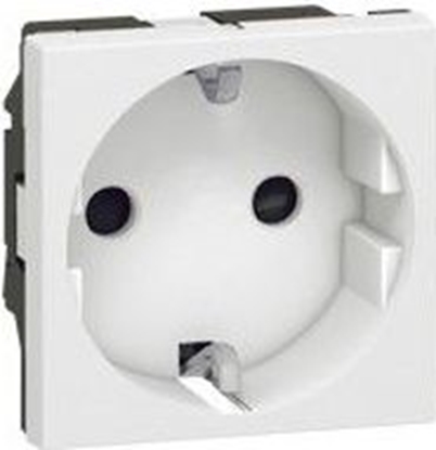 Picture of Legrand Gniazdo pojedyncze Mosaic uziemienie Schuko 16A 250V biay (077213)