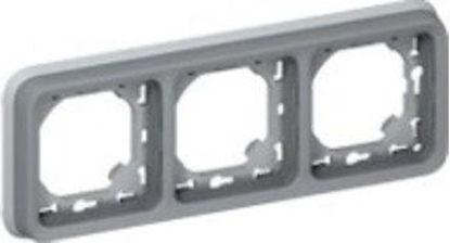 Picture of Legrand PLEXO55 Ramka potrójna pozioma szary (069687)