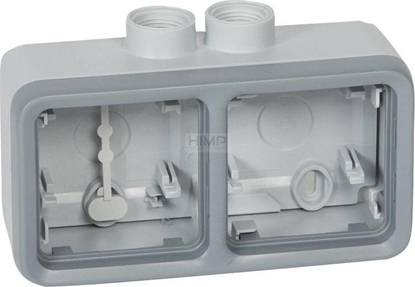 Picture of Legrand Puszka natynkowa Legrand Plexo55 069678 podwójna pozioma szara