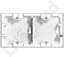 Picture of Legrand Puszka osprzt natynkowe 4 x 4mm2 159.5mm 88.5 x 40mm IP44 biay podwójna biaa (664799)