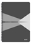 Picture of Leitz 44950085 writing notebook A4 90 sheets Grey, White