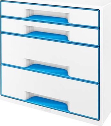 Picture of Leitz WOW Cube file storage box Polystyrol Blue, White