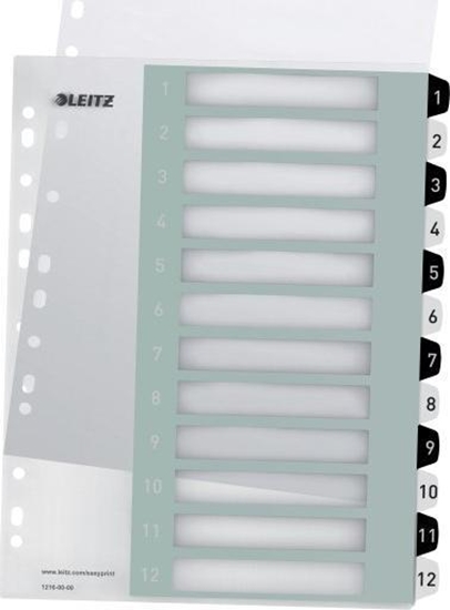 Picture of Leitz Przekadki plastikowe do nadruku tekstu na kart, Leitz WOW, 112, biao-czarne 12160000