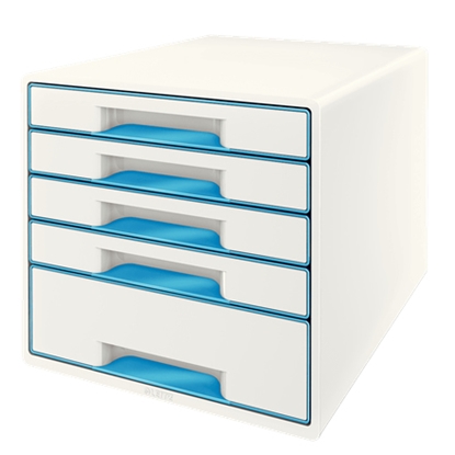 Picture of Leitz Wow Cube file storage box Rubber Blue, White