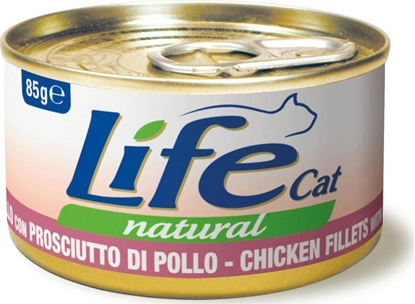 Picture of Life Pet Care LIFE CAT pusz.85g CHICKEN + HAM FILLETS /24