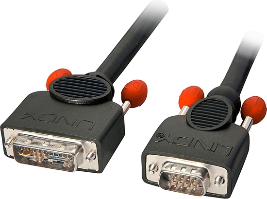 Изображение Lindy 1m DVI-A/VGA Cable VGA (D-Sub) Black