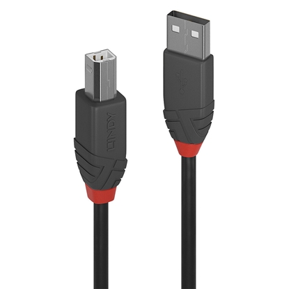 Attēls no Lindy 1m USB 2.0 Type A to B Cable, Anthra Line