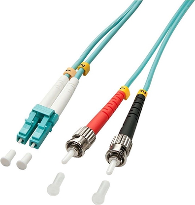 Изображение Lindy 20m OM3 LC - ST Duplex fibre optic cable Turquoise