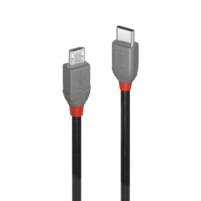 Attēls no Lindy 2m USB 2.0 Type C to Micro-B Cable, Anthra Line