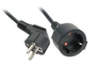 Picture of Lindy 30245 power extension 5 m 2 AC outlet(s) Indoor Black