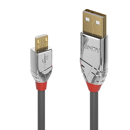Attēls no Lindy 5m USB 2.0 Type A to Micro-B Cable, Cromo Line