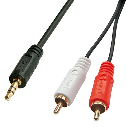Изображение Lindy Audio Cable 2xPhono-3,5mm/1m