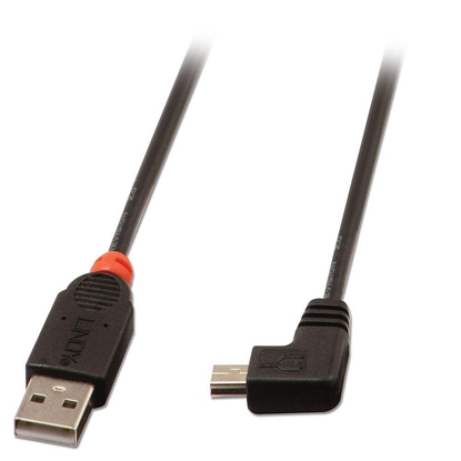 Attēls no Lindy USB2.0 A/Mini-B 90 Degree 2m