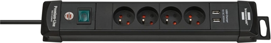 Picture of Listwa zasilajca Brennenstuhl Premium-Line przeciwprzepiciowa 4 gniazda 1.8 m czarna (1951144602)