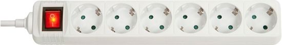 Picture of Lindy 73103 power extension 6 AC outlet(s) Indoor White