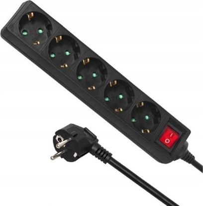 Изображение Listwa zasilajca Maclean 5 gniazd 1.4 m czarna (MCE226)