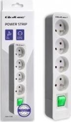 Picture of Listwa zasilajca Qoltec 4 gniazda 1.8 m biao-szara (1_819482)