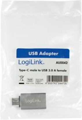 Attēls no Adapter USB LogiLink USB-C - USB Srebrny  (AU0042)